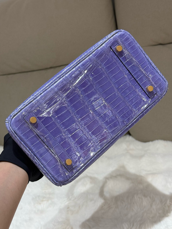 Hermès Kelly 28 Sellier Shiny Sheherazade Crocodile Gold Hardware