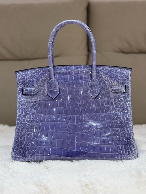 Hermès Birkin 30 Shiny Sheherazade Crocodile Palladium Hardware