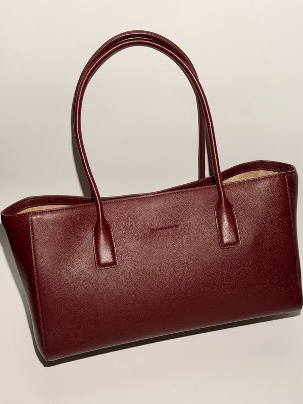 Chanel Vintage Burgundy Caviar/Smooth Calfskin East-West Tote Bag with GHW
