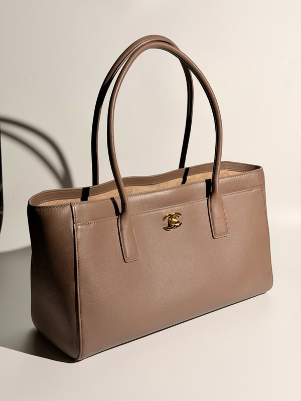 Chanel Vintage Chai Caviar/Smooth Calfskin East-West Tote Bag with GHW