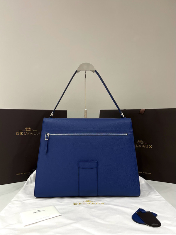 Delvaux Brillant Tempo Large Royal Blue Allure Calf, Palladium Hardware