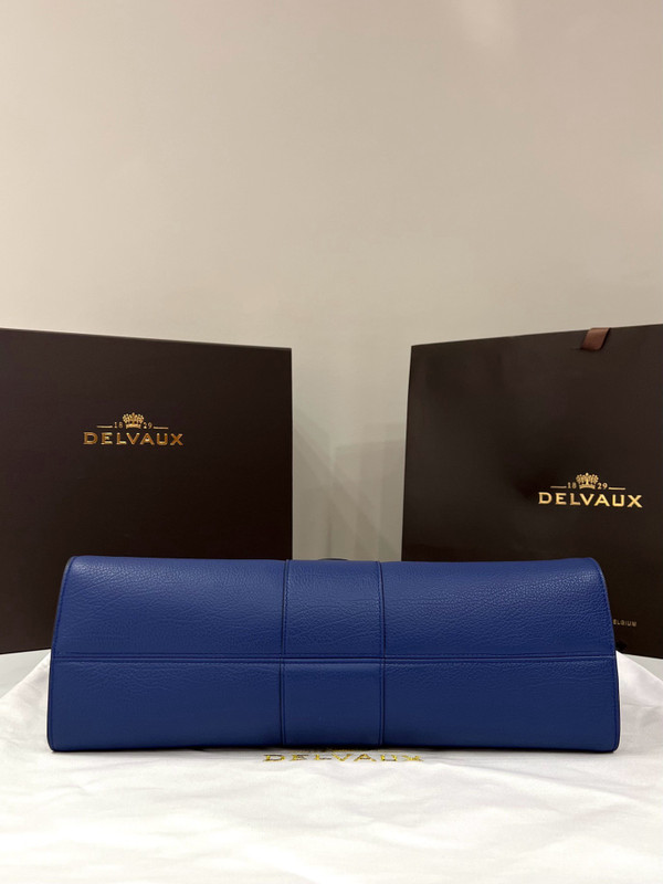 Delvaux Brillant Tempo Large Royal Blue Allure Calf, Palladium Hardware