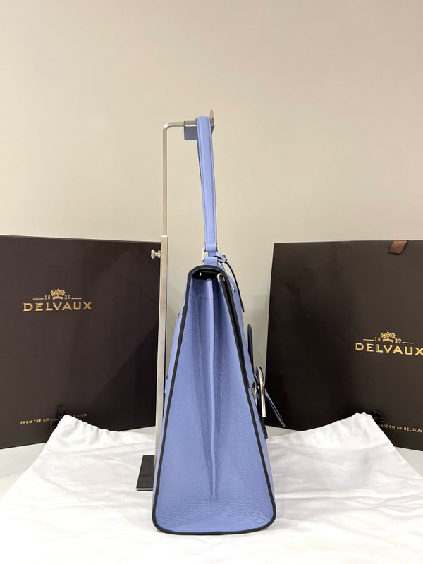 Delvaux Brillant Tempo Large Royal Blue Allure Calf, Palladium Hardware