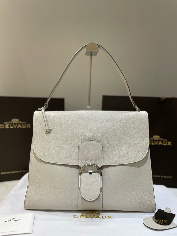 Delvaux Brillant Tempo Large Sand Allure Calf, Gold Hardware