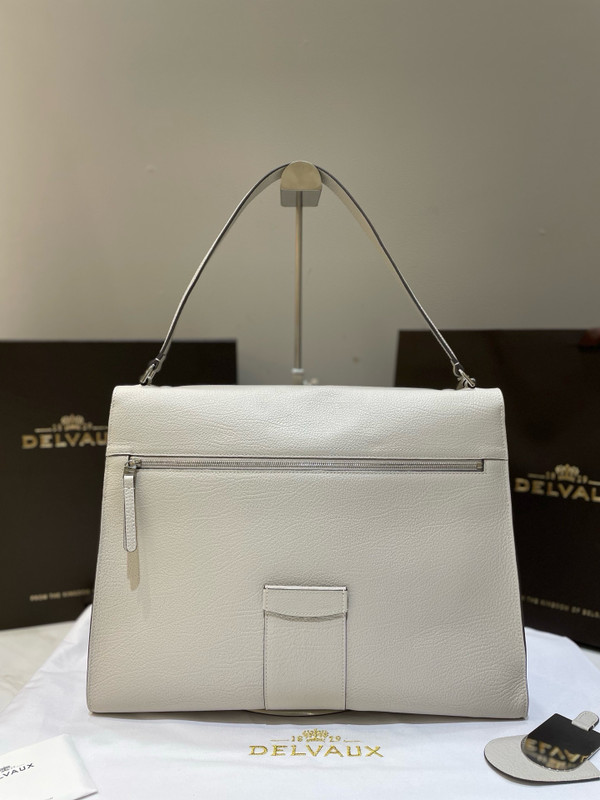 Delvaux Brillant Tempo Large Sand Allure Calf, Gold Hardware