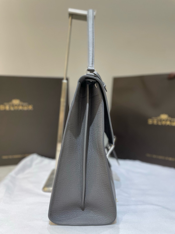 Delvaux Brillant Tempo Large Pearl Grey Allure Calf, Palladium Hardware