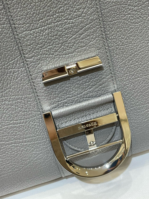 Delvaux Brillant Tempo Large Pearl Grey Allure Calf, Palladium Hardware