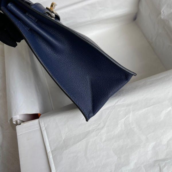 Kelly Dance Navy Blue Evercolor Leather Gold & Silver Hardware