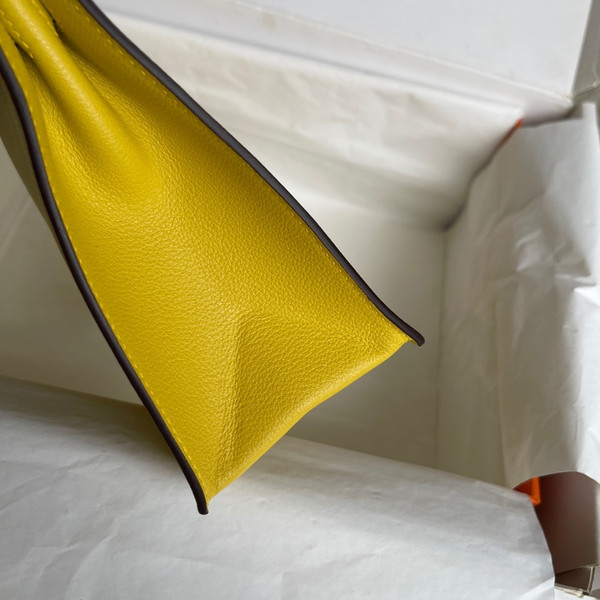 Kelly Dance Lemon Yellow Evercolor Leather Gold & Silver Hardware
