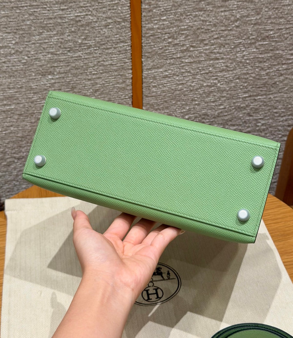 Hermès Kelly 25cm Vert Criquent Epsom Leather Palladium Hardware