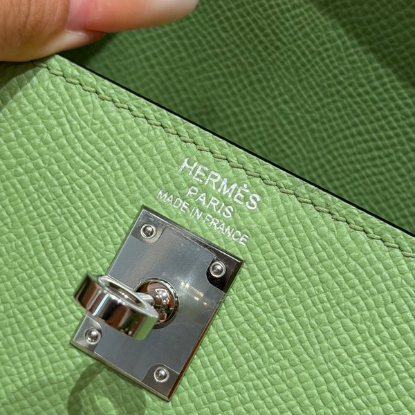 Hermès Kelly 25cm Vert Criquent Epsom Leather Palladium Hardware