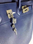 Hermes Bleu Saphir Haut A Courroies Bag Togo 40cm Palladium Hardware