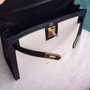 Hermes Black Kelly Bag 28 cm Box Calf & Toile Canvas Gold Hardware