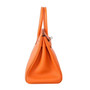 Hermes Orange Birkin Bag 30cm Togo Leather Palladium Hardware