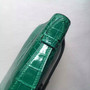 Hermes Emerald SF100 Mini Kelly Pochette Gator Shine with Palladium Hardware