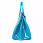 Hermes Blue Atoll 3P Niloticus  crocodile Birkin 35cm Gold Hardware