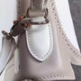 Hermes Limited Edition Blanc & Gris Perle Ghillie Kelly 32cm Swift Palladium Hardware Hermes Limited Edition Blanc & Gris Perle Ghillie Kelly 32cm Swift Palladium Hardware