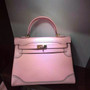 Hermes Limited Edition Rose Sakura 3Q Ghillie Kelly 32cm Togo Palladium Hardware Hermes Limited Edition Rose Sakura 3Q Ghillie Kelly 32cm Togo Palladium Hardware