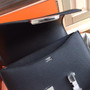  Hermes Black Constance 24 Epsom bag with Palladium Hardwares 