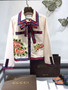 Gucci Runway Look 40- Silk cotton embroidered jacket & Silk cotton faille pleated skirt