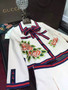 Gucci Runway Look 40- Silk cotton embroidered jacket & Silk cotton faille pleated skirt