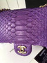 CHANEL Classic Flap Bag PYTHON Purple with charms CHANEL Classic Flap Bag PYTHON Purple with charms