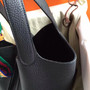Hermes Black Picotin Lock MM Togo Leather Bag