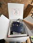 Hermes 7k Blue Saphir Birkin 30 in Porosus  Crocodile with Gold hardware
