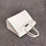 Hermes White Birkin Bag 30cm Epsom Palladium Hardware
