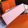 Hermès P1 Sakura Pink Mini Kelly Pochette Epsom Leather Palladium Hardware Hermès P1 Sakura Pink Mini Kelly Pochette Epsom Leather Palladium Hardware