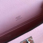 Hermès P1 Sakura Pink Mini Kelly Pochette Epsom Leather Palladium Hardware Hermès P1 Sakura Pink Mini Kelly Pochette Epsom Leather Palladium Hardware