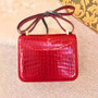  Hermes Red Constance 23 Crocodile Niloticus