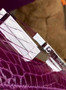  Hermes Purple Constance 24 Niloticus Crocodile with Palladium Hardware 