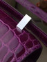  Hermes Purple Constance 24 Niloticus Crocodile with Palladium Hardware 