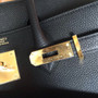 Hermes Black Birkin Bag 30cm Epsom Gold Hardware