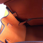 Hermes Orange Birkin Bag 25cm Palladium Hardware  Hermes Orange Birkin Bag 25cm Palladium Hardware
