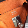 Hermes Orange Birkin Bag 25cm Palladium Hardware  Hermes Orange Birkin Bag 25cm Palladium Hardware
