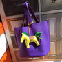 Hermes 9K Iris Picotin Lock MM Togo Leather Bag