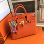 Hermes Orange Birkin Bag 30cm Epsom Gold Hardware