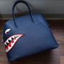 Hermes limited edition Bleu Nuit Togo Leather Shark Bolide 45 with palladium hardware