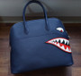 Hermes limited edition Bleu Nuit Togo Leather Shark Bolide 45 with palladium hardware