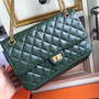 Chanel Large Green Reissue 2.55 Handbag A37587
