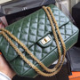 Chanel Large Green Reissue 2.55 Handbag A37587