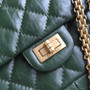 Chanel Large Green Reissue 2.55 Handbag A37587