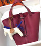 Hermes Rouge / Orange Picotin Lock 18 Togo Leather Bag Hermes Rouge / Orange Picotin Lock 18 Togo Leather Bag