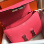  Hermes Fuchsia Constance Epsom leather 18cm Palladium Hardware