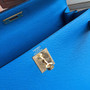 Hermes B3 Bleu Zanzibar Kelly 28 cm Epsom Palladium Hardware