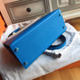 Hermes B3 Bleu Zanzibar Kelly 28 cm Epsom Palladium Hardware