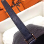 Hermes Navy Picotin Lock 18 Ostrich Leather Bag