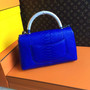 Chanel Electric Blue Python Lizard Top Handle Coco Handle Small Bag 